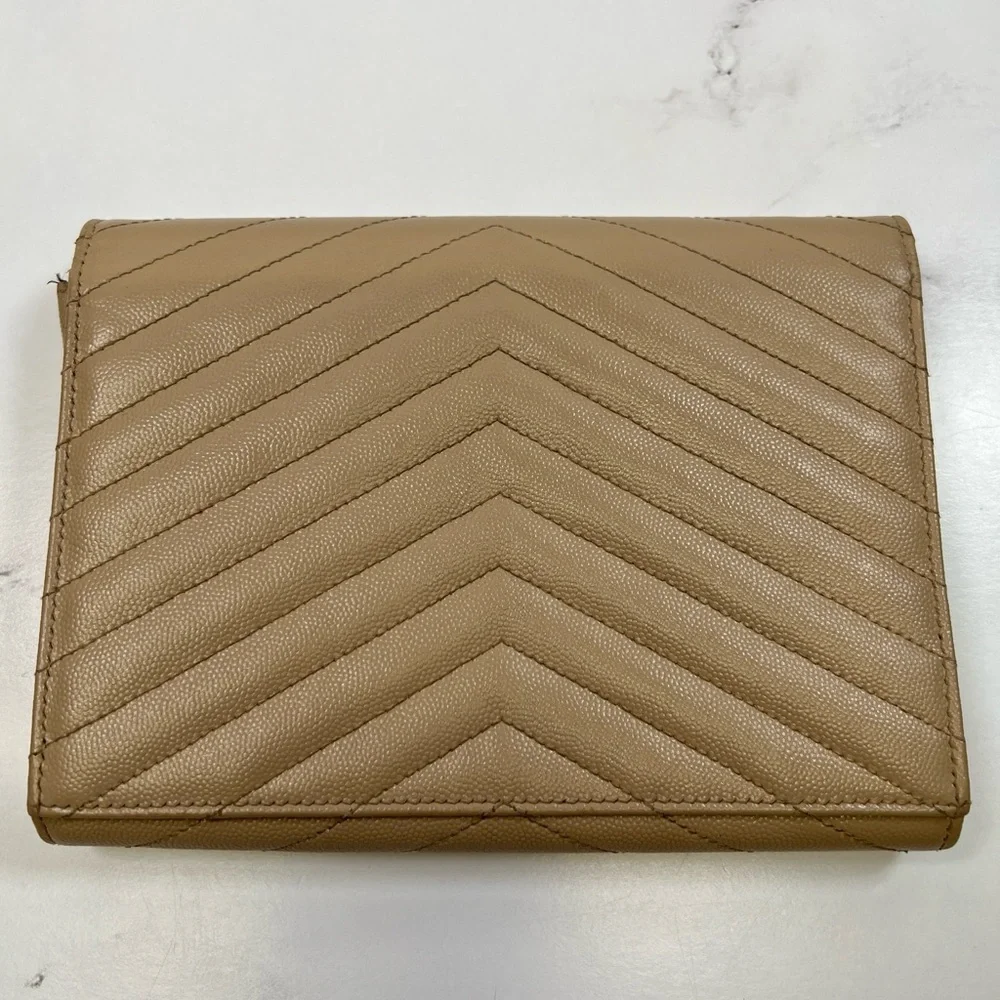 YSL Yves Saint Laurent Cassandre Matelasse Flap Pouch Wristlet Bag Clutch - Picture 3 of 7